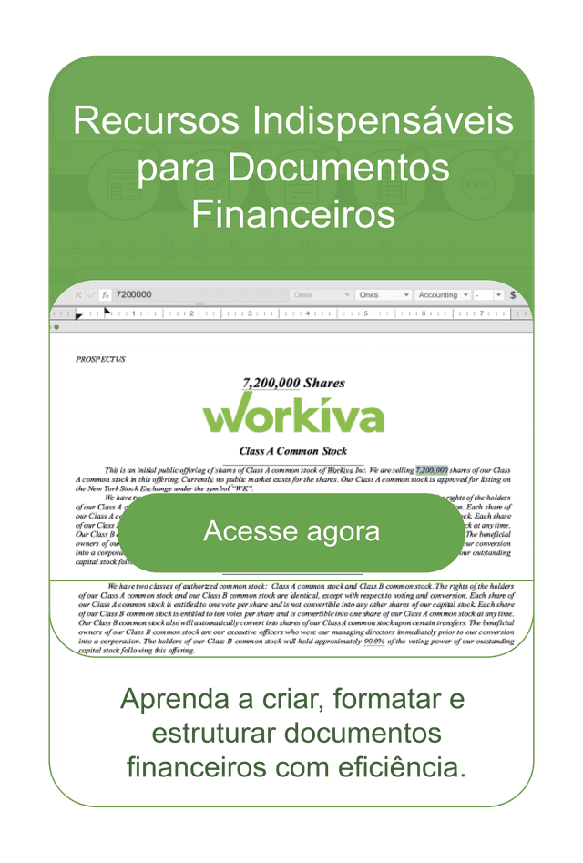 Lâmina do curso Recursos Indispensáveis para Documentos Financeiros