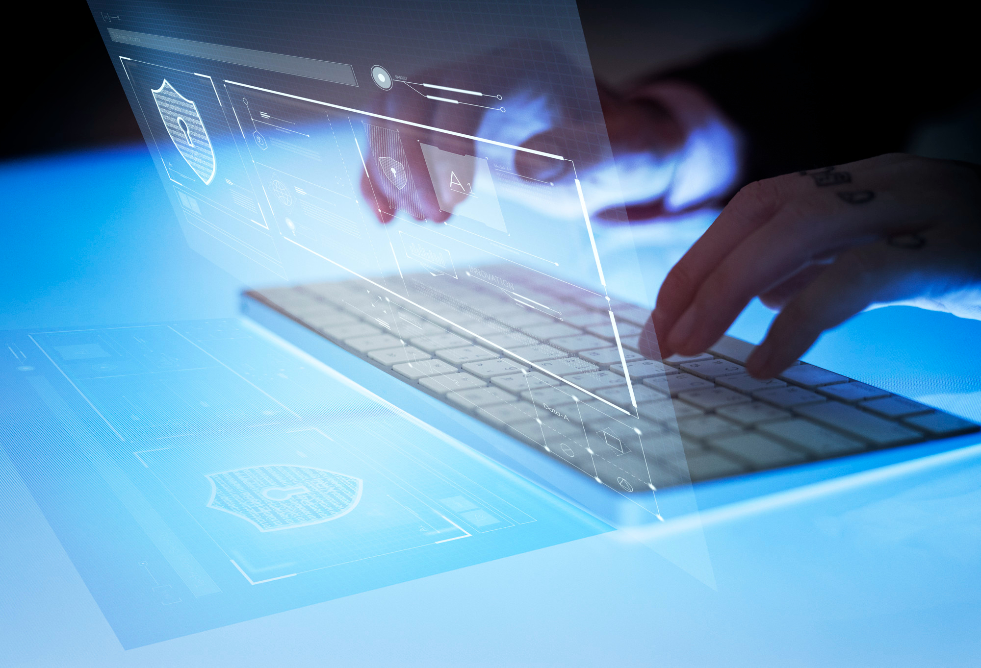 Technology security background