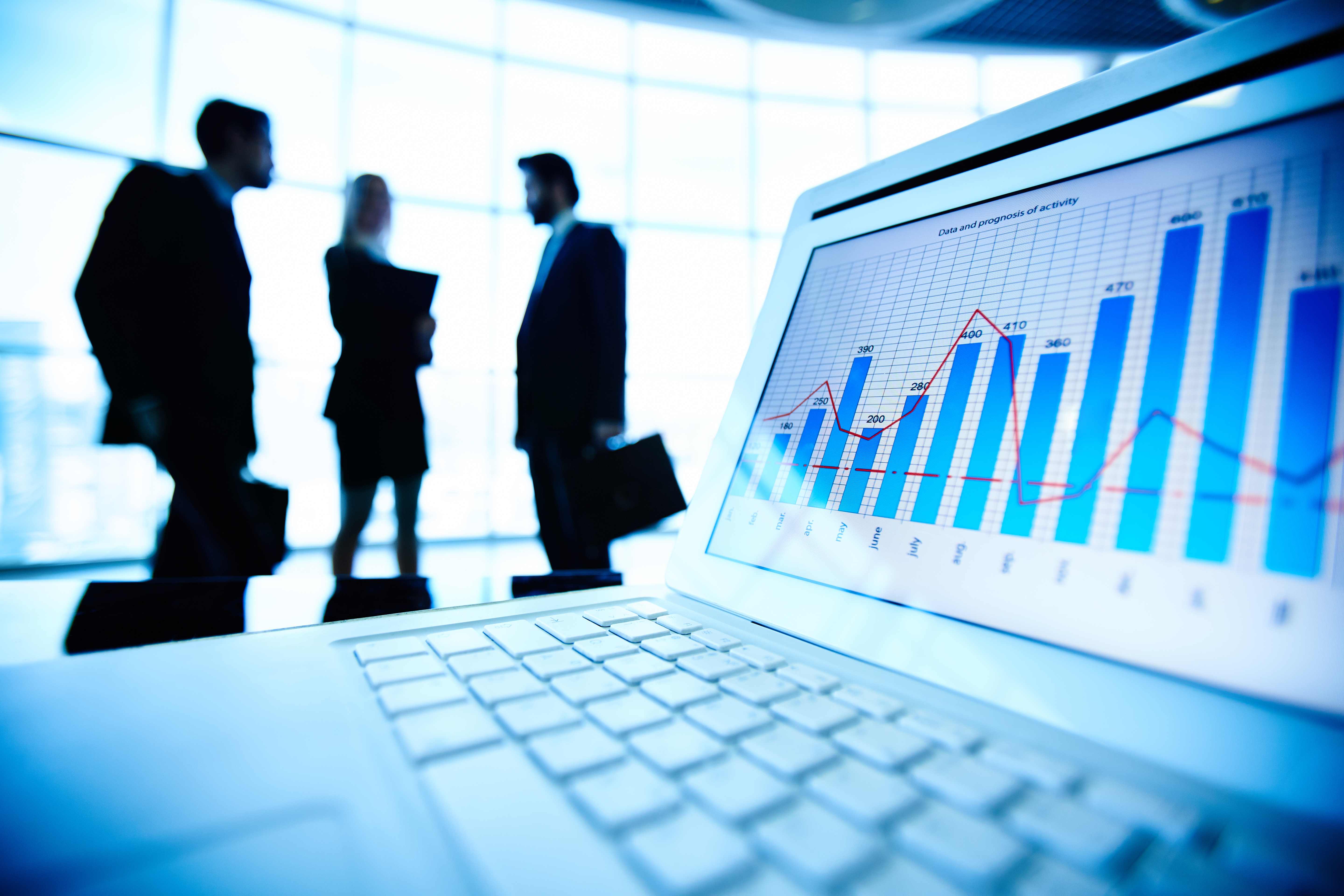 Professionals analyzing financial data